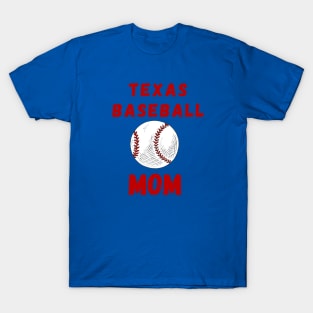 Texas Baseball Mom T-Shirt